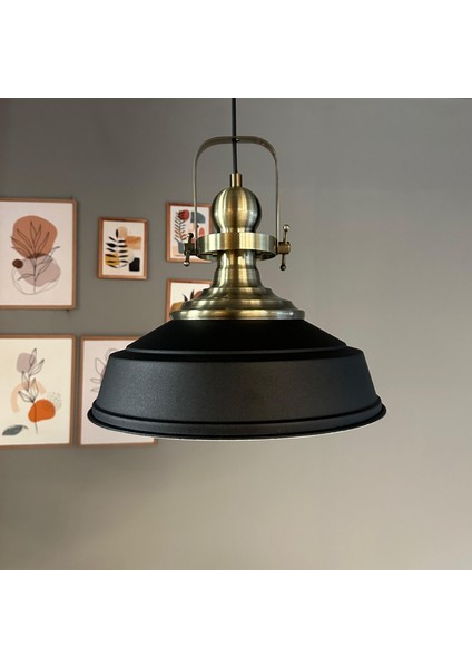Carmelo Siyah Renk Asaletli Tekli Avize Eskitme Başlık Sarkıt Lamba Salon Aydınlatma modelleri
