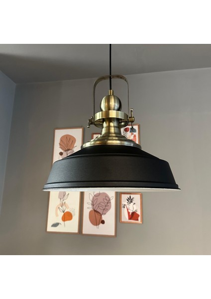 Carmelo Siyah Renk Asaletli Tekli Avize Eskitme Başlık Sarkıt Lamba Salon Aydınlatma fırsatları