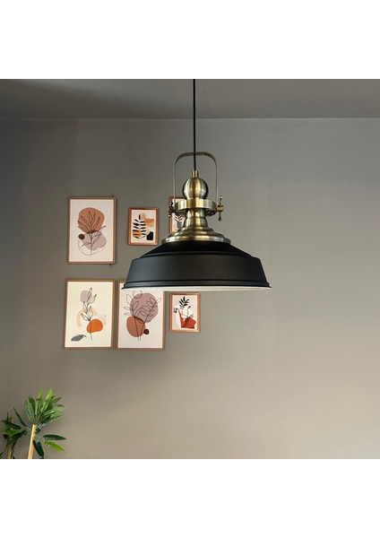 Carmelo Siyah Renk Asaletli Tekli Avize Eskitme Başlık Sarkıt Lamba Salon Aydınlatma indirimleri