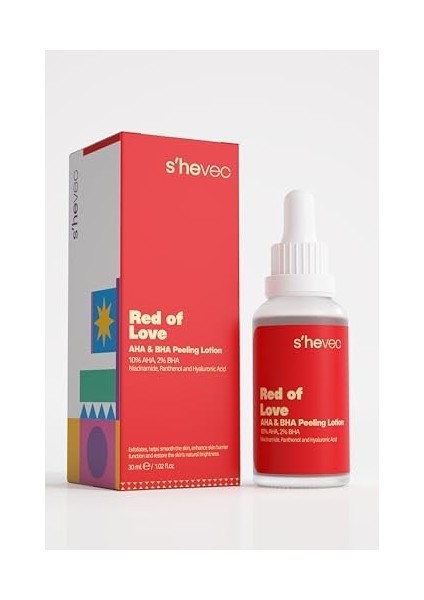 She Vec Red Of Love -%10 Aha +%2 Bha Yüz Peeling (30 Ml) modelleri