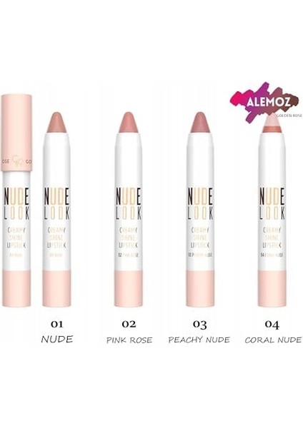 Golden Rose Nude Look Creamy Shine Lips. No:02 Pink Rose 1 Paket fiyatları