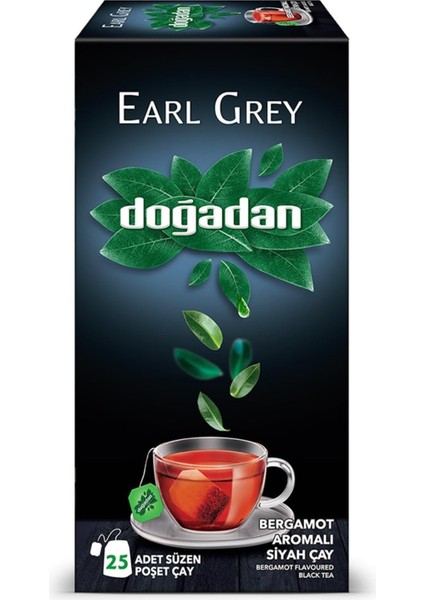 Doğadan Earl Grey Bergamot Siyah Çay Poşet 25'li 50 G
