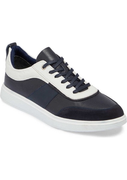Lacivert Hakiki Deri Erkek Sneaker - E24I1AY56842-A31 indirimleri