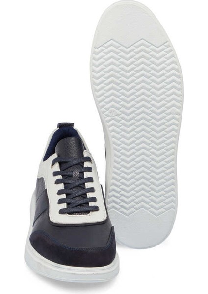 Lacivert Hakiki Deri Erkek Sneaker - E24I1AY56842-A31