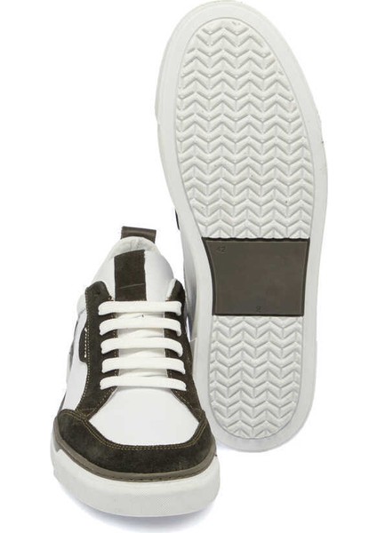 Yeşil Hakiki Deri Erkek Sneaker - E24I1AY56853-J86