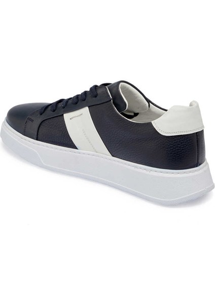 Lacivert Hakiki Deri Erkek Sneaker - E24I1AY56840-A31 indirimleri
