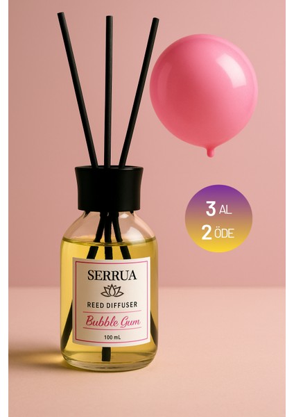 Sakız Çubuklu Oda Kokusu Bubble Gum Reed Diffuser 100 ml