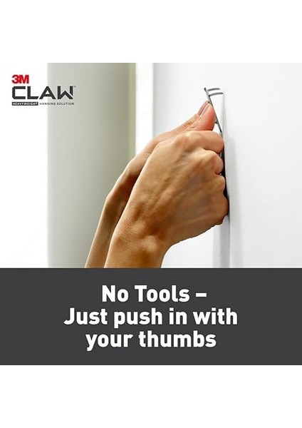 Claw (Tm) 29,5 Kg. Spot Işaretleyicili Alçıpan Resim Askısı, Oda Dekoru ve Ofis Dekoru Için Ağır Asma Çözümü, Aynalar Veya Büyük Sanat - 3'lü Paket modelleri