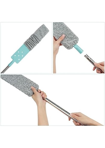 Boşluk Temizleme Silgisi, Uzun Saplı Yeniden Kullanılabilir Toz Temizleyici, Esnek Teleskopik Toz Fırçası, Ev Yatak Odası Mutfak Için Mikrofiber El Silgi Temizleme Aracı modelleri