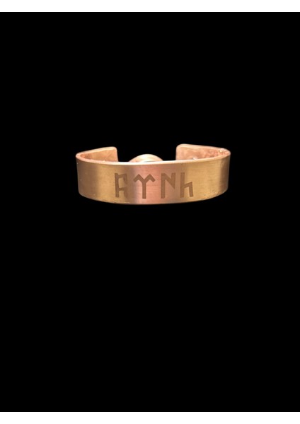 Çift Mıknatıslı Ham Bakır Bileklik 2 mm Kalınlık 16 mm Genişlik ( 𐱅𐰇𐰼𐰜 - Türk ) Işlemeli fırsatları