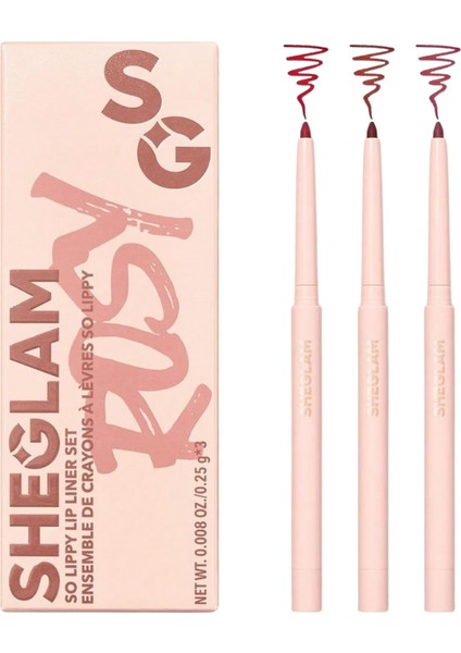 So Lippy 3'lü Dudak Kalemi Seti,gül Bahçesi | Mat ve Kalıcı