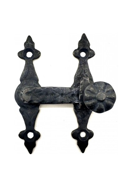 Eco Lounge Antika Tarz Dekoratif Pirinç Kapı, Pencere Mandalı - 82X65 Mm, Oksit