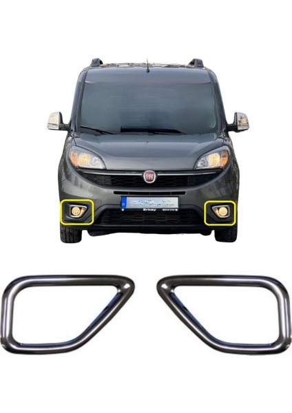 Fiat Doblo Krom 2 Parça Sis Farı Çerçevesi 2015 ve Sonrası Paslanmaz Çelik fiyatları
