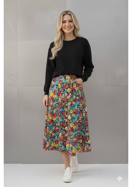 Modal Oversize Dökümlü Tüylenmez Basıc Kadın Sweatshırt modelleri