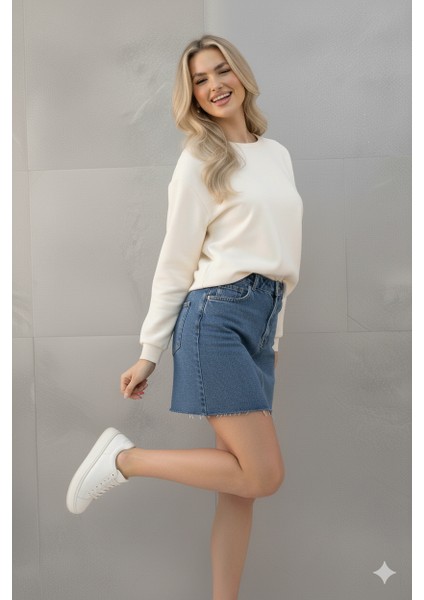 Modal Oversize Dökümlü Tüylenmez Basıc Kadın Sweatshırt fiyatları