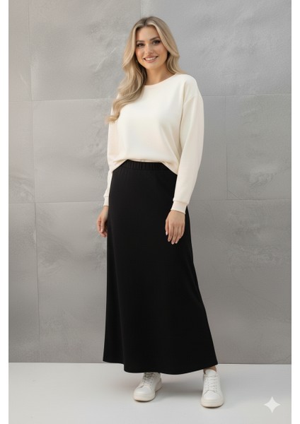 Modal Oversize Dökümlü Tüylenmez Basıc Kadın Sweatshırt modelleri