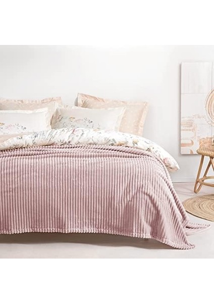 Bedding Holly Battaniye Çift Kişilik - Pudra modelleri