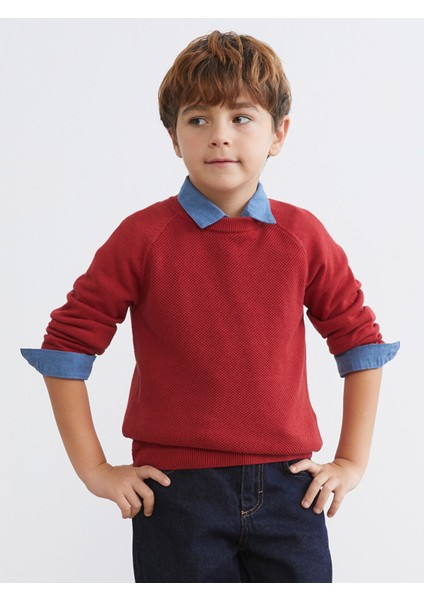 Yeni Sezon Erkek Çocuk Basic Triko Kazak