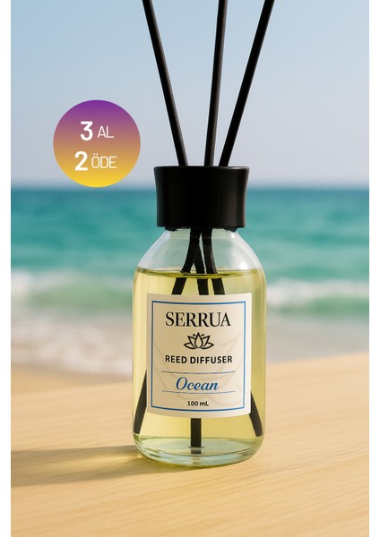 Okyanus Çubuklu Oda Kokusu Bambu Kokusu Ocean Reed Diffuser 100ML