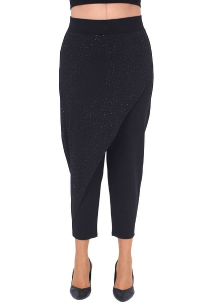 Büyük Beden Lastikli Yüksek Belli Likralı Toparlayıcı Taşlı Örme Kadın Etek Pantolon fiyatları