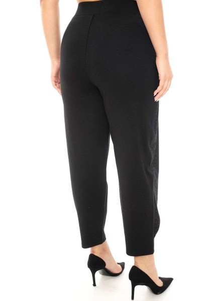 Büyük Beden Lastikli Yüksek Belli Likralı Toparlayıcı Taşlı Örme Kadın Etek Pantolon fırsatları