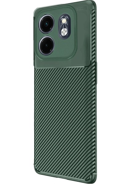Infinix Smart 9 Kılıf Auto Focus Karbon Kapak - Koyu Yeşil