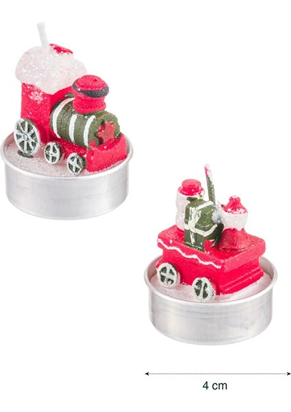 Home Kırmızı Yılbaşı Temalı Dekoratif 6'lı Mum 4 cm fırsatları