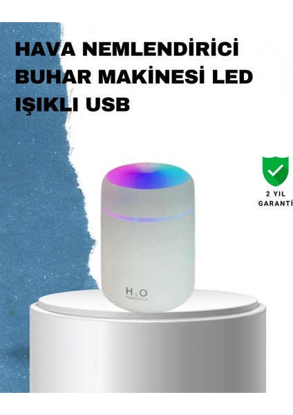 Abs Gövdeli 300ML USB Nemlendirici – Beyaz, Gri, Pembe Renk