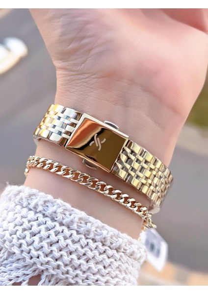 Çelik Kordonlu 2 Yıl Garantili 3 Atm Suya Dayanıklı Kadın Kol Saati+Bileklik BD.13785.6 modelleri