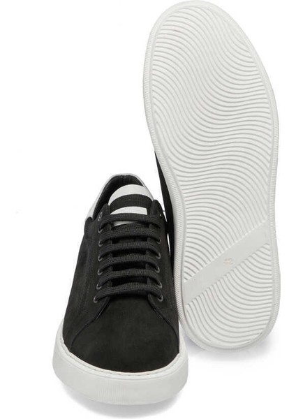 Siyah Hakiki Deri Erkek Sneaker - E24I1AY56844-A23