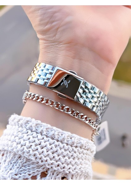 Çelik Kordonlu 2 Yıl Garantili 3 Atm Suya Dayanıklı Kadın Kol Saati+Bileklik BD.13785.1 modelleri