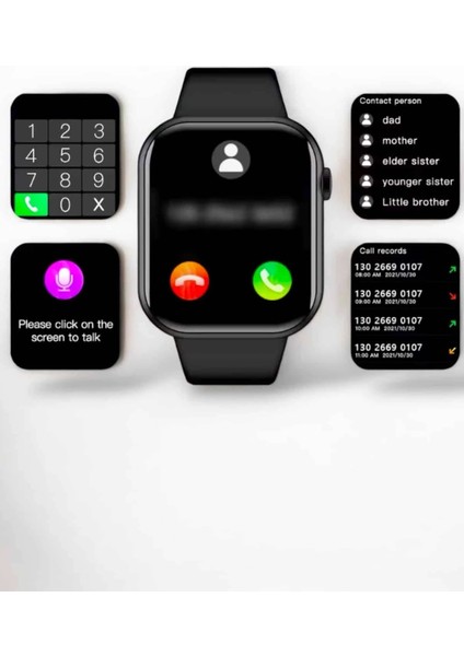 Akıllı Saat Arama Cevaplayan Dokunmatik Ekran Bleutooth Bağlantılı indirimleri