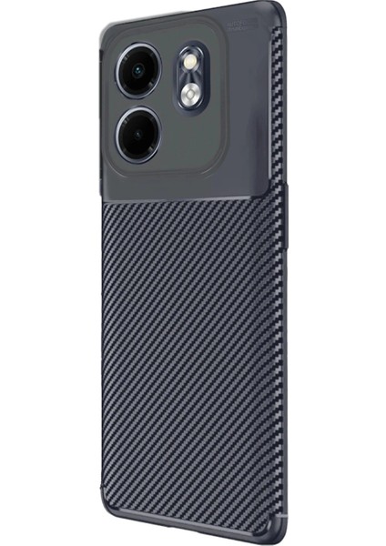 Infinix Smart 9 Kılıf Auto Focus Karbon Kapak - Lacivert