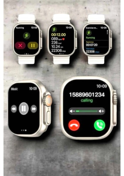 Suya ve Toza Dayanıklı 45 mm Akıllı Saat Bildirim ve Cevapsız Çağrı Görüntüleme modelleri