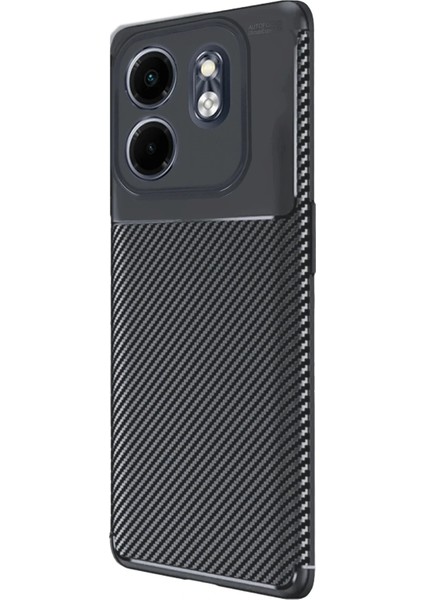 Infinix Smart 9 Kılıf Auto Focus Karbon Kapak - Siyah