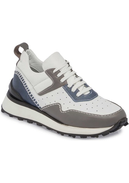 Gri Hakiki Deri Erkek Sneaker - E24I1AY56861-P0W indirimleri