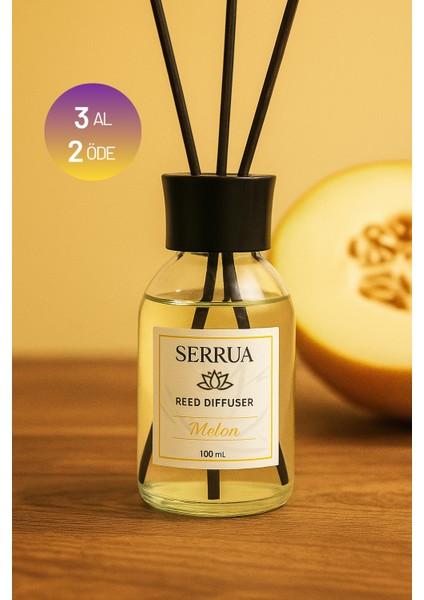 Kavun Çubuklu Oda Kokusu Melon Reed Diffuser 100 ml