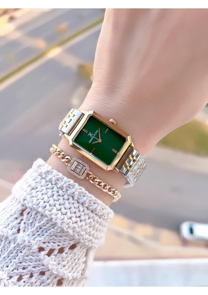 Çelik Kordonlu 2 Yıl Garantili 3 Atm Suya Dayanıklı Kadın Kol Saati+Bileklik BD.13785.8 fiyatları