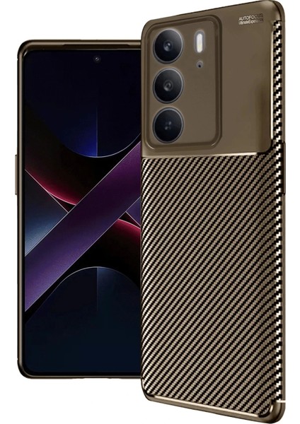 Realme C75 4g Auto Focus Karbon Kapak - Kahverengi