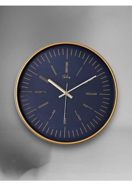 218-A-10 Serisi Eskitme Metal Görünümlü Sessiz Akar Modern Duvar Saati 30 cm