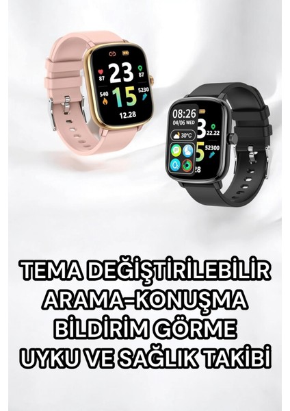 Titreşimli, Sağlık Takipli, Yeni Nesil Akıllı Saat 400MAH Batarya Kapasiteli indirimleri