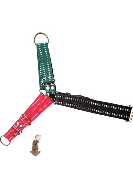 Köpek Göğüs Tasması Orta ve Büyük Irk Ayarlamalı Önden ve Sırttan Çekmeli Kolon Kordon Siyah & Pembe & Yeşil modelleri