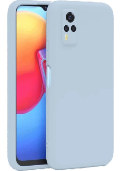 Vivo Y53S Kılıf Nano Içi Kadife Silikon - Buz Mavi