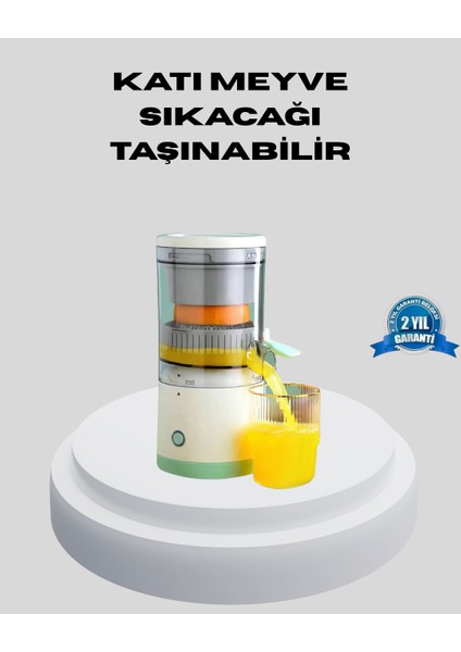 USB Şarjlı Mini Meyve Sıkacağı – Çift Bıçaklı Güvenlik Kilitli