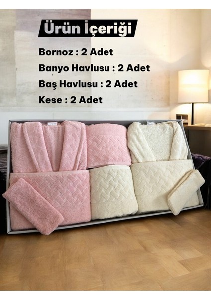 8 Parça Hasır Aile Bornoz Seti - Çeyiz Seti - %100 Pamuk - Orijinal Lüks Kutu fiyatları