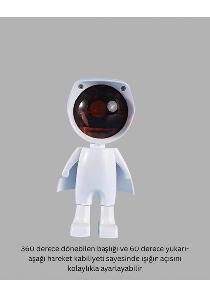 Astronot Tasarımlı Gün Batımı Efektli Şarjlı LED Lamba fiyatları