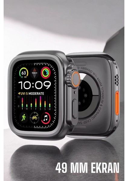 45 mm Gri Kasa Ultra Akıllı Saat Sesli Görüşme, Sağlık Takibi, Suya Dayanıklı modelleri