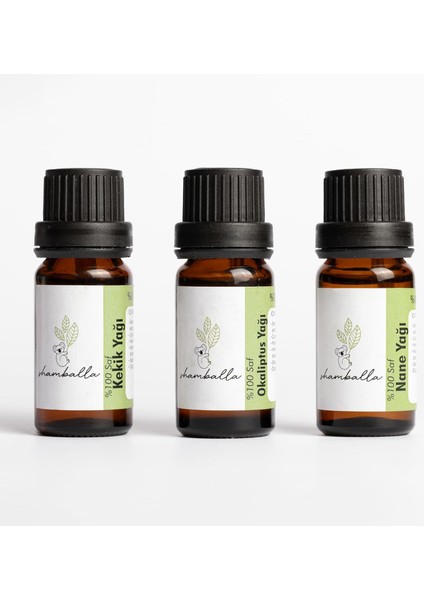 Shamballa Kekik Yağı-Nane Yağı-Okaliptus YAĞI%100 Saf Uçucu Yağ