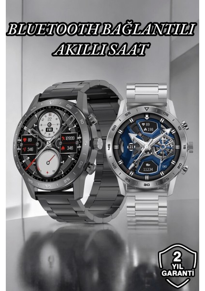 Suya Dayanıklı Dokunmatik Akıllı Saat Bluetooth 5.0, Sesli Asistan ve Sağlık Takibi