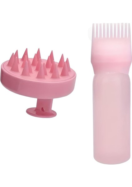 Aee® 2'li Saç Bakım Seti Saç Derisi Masaj Kadın Erkek Duş Tarağı Saç Bakım Yağı Uygulama Şişesi Kan Akışı Hızlandırı Saç Çıkartıcı Erkek Kadın modelleri